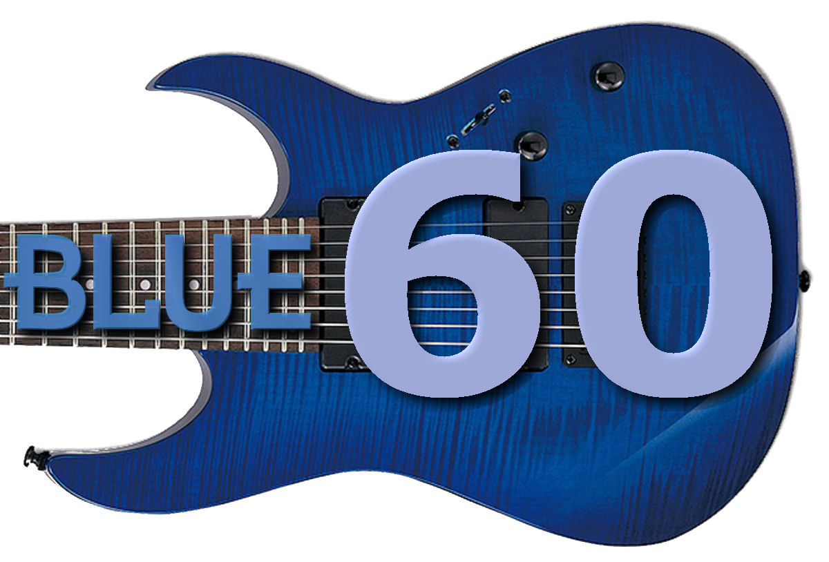 Blue60's original blue electric guitar logo